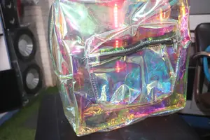 Waterproof Rainbow Color Transparent Backpack Large