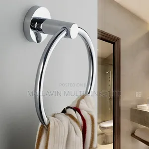 Stainless Steel Wall-Mounted Towel Ring Holder Bathroom