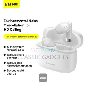Baseus E9 True Wireless Earphones Bowie —White