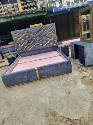 Quality 6by6 Complete Set of Upholstery Padded Bed Frame