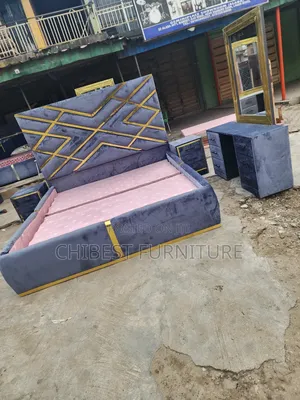 Quality 6by6 Complete Set of Upholstery Padded Bed Frame
