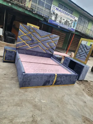 Quality 6by6 Complete Set of Upholstery Padded Bed Frame