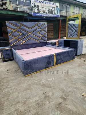 Quality 6by6 Complete Set of Upholstery Padded Bed Frame
