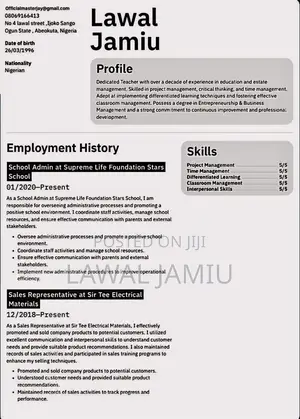 Sales Telemarketing CV