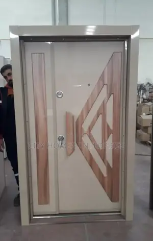 White and Brown 1200mmx2100mm Luxury Turkish Security DOOR