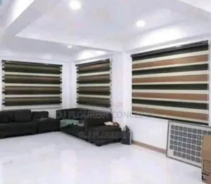 Black and Brown Window Blinds