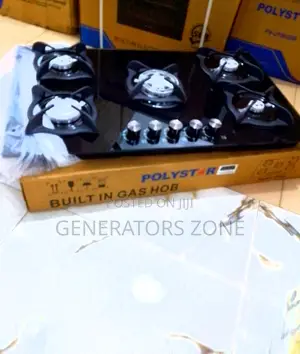 Perfect Use Polystar 5 Burner Gas Hob Built in Cooker