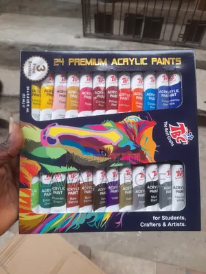 24 Premium Acrylic Paints Vibrant Color Rich Pigment Quick