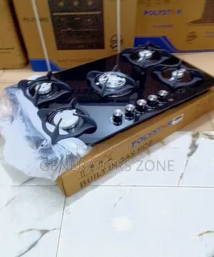 5 Burner 8MM THICKNESS TEMPERED GLASS Polystar Gashub Cooker