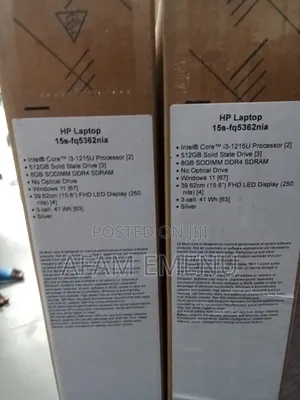New Laptop HP 15s 8GB Intel Core i3 SSD 512GB