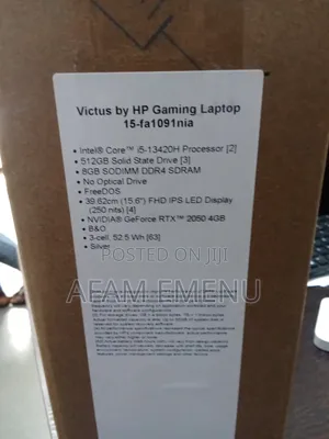 New Laptop HP Victus 15 8GB Intel Core I5 SSD 512GB