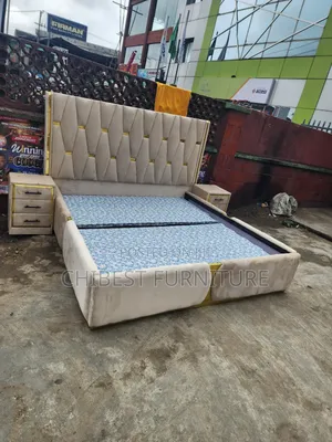 Quality 6by6 Upholstery Padded Bed Frame With Two Bed Sides
