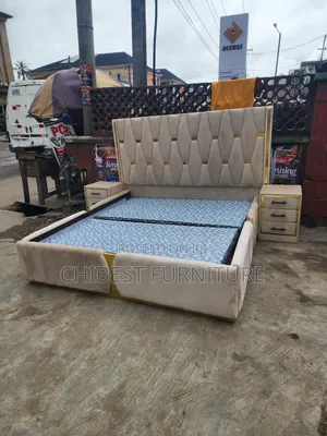Quality 6by6 Upholstery Padded Bed Frame With Two Bed Sides