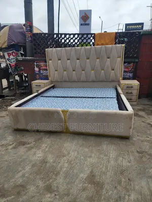 Quality 6by6 Upholstery Padded Bed Frame With Two Bed Sides