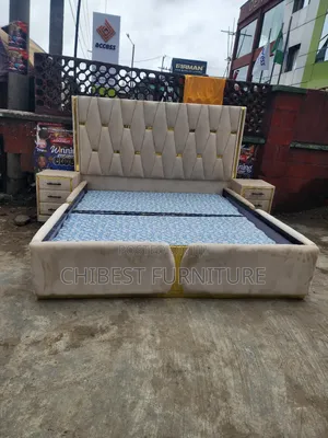 Quality 6by6 Upholstery Padded Bed Frame With Two Bed Sides