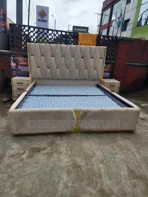 Quality 6by6 Upholstery Padded Bed Frame With Two Bed Sides