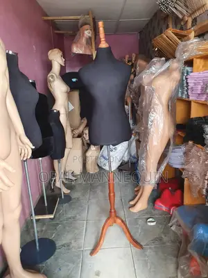 Padded Female Dressform With Wooden Tripod Stand