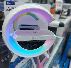 Digital Wireless Charging Led Light and Bluetooth Speaker