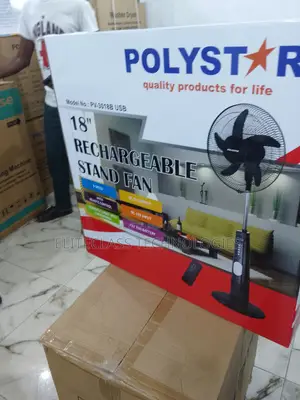 High Quality 18'' Polystar Rechargeable Stand Fan