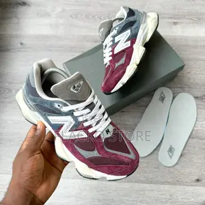 Original New Balance 9060 Navy Burgundy Sneakers
