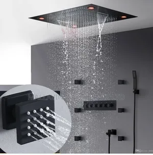 Black LED Thermostatic Shower Conduit Shower With Bluetooth