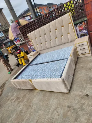 Quality 6by6 Upholstery Padded Bed Frame With Two Bed Sides