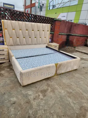 Quality 6by6 Upholstery Padded Bed Frame With Two Bed Sides