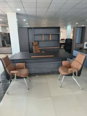 Executive Office Table With Led Lights and Executive Chairs