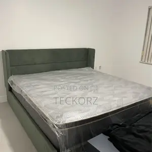 Velvet Upholstered Wing Bed