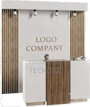 Company Reception Table Back Drop