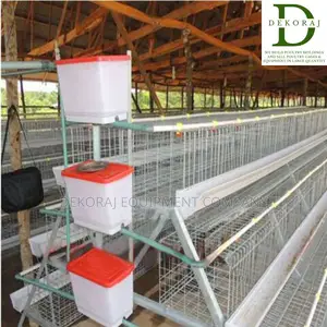 96 Capacity Layers Cage, Nipple Drinkers, Chicken Feed