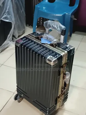 Small Imported Gold Aluminium Edge Travelling Luggage Box