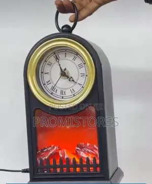 Led Fireplace Decor With Clock