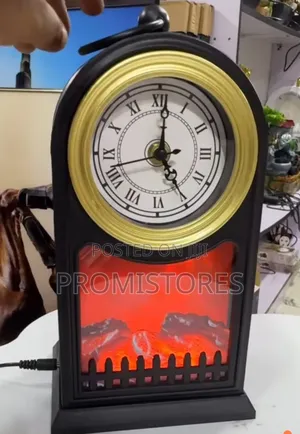 Led Fireplace Decor With Clock
