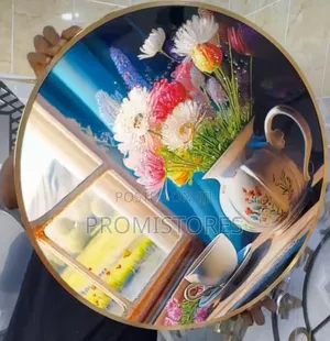 Big Round Crystal Acrylic Wall Decor Frame 65cm