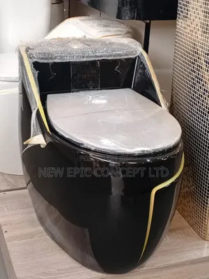 Black and Gold Smart Tank Toilet Seat