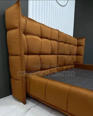 Upholstery Bed With Long Headboards