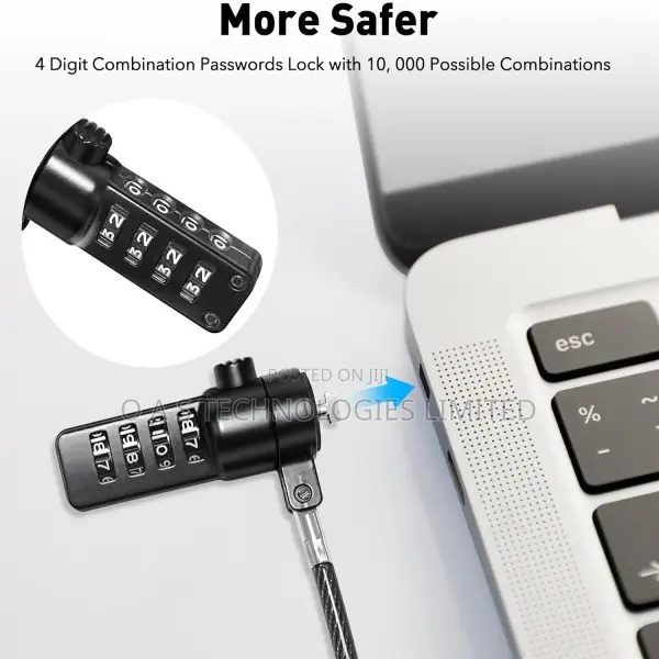 Abovetek iPad Lock Security Cable W/Adhesive Plates, 6ft Key