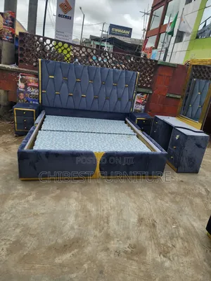 Quality 6by6 Complete Set of Upholstery Padded Bed