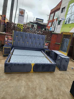 Quality 6by6 Complete Set of Upholstery Padded Bed