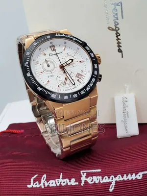 Ferragamo Rose Gold Chrono Watch