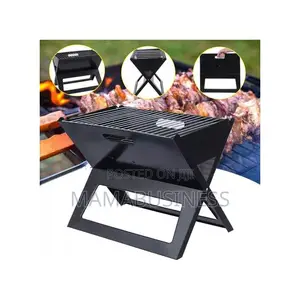 Portable Foldable Barbecue Charcoal Grill Indoors Outdoors