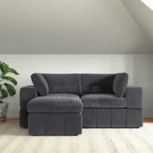 3 PCS Set Upholstered Velvet L-Shape Sofa