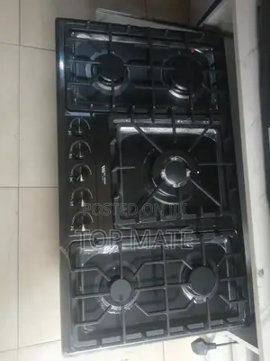 5 Burner Enamel Black Cooker Hob
