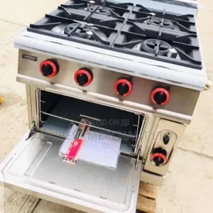 Industrial 4 Burner Gas Cooker With Oven
