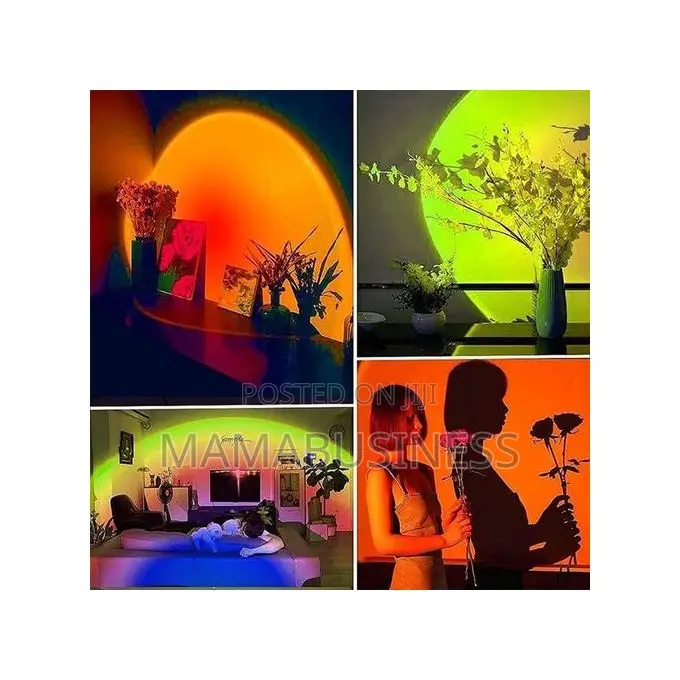 USB Powered Remote Control Color Sunset Lamp/Projector Lamp