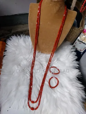 Men's Beaded Coral Necklace