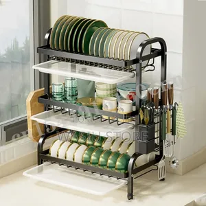 3 Tiers Stainless Steel Plate Rack