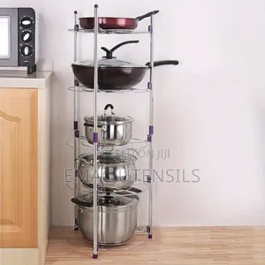 Stainless Steel 5layers Storage Pot Rack