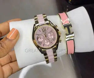 Female Michael Kors Pink and Gold Color Also Available